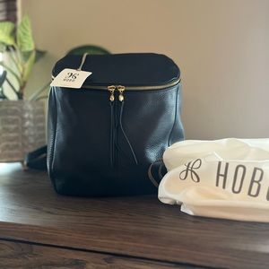 HOBO River Backpack Black Pebbled Leather
